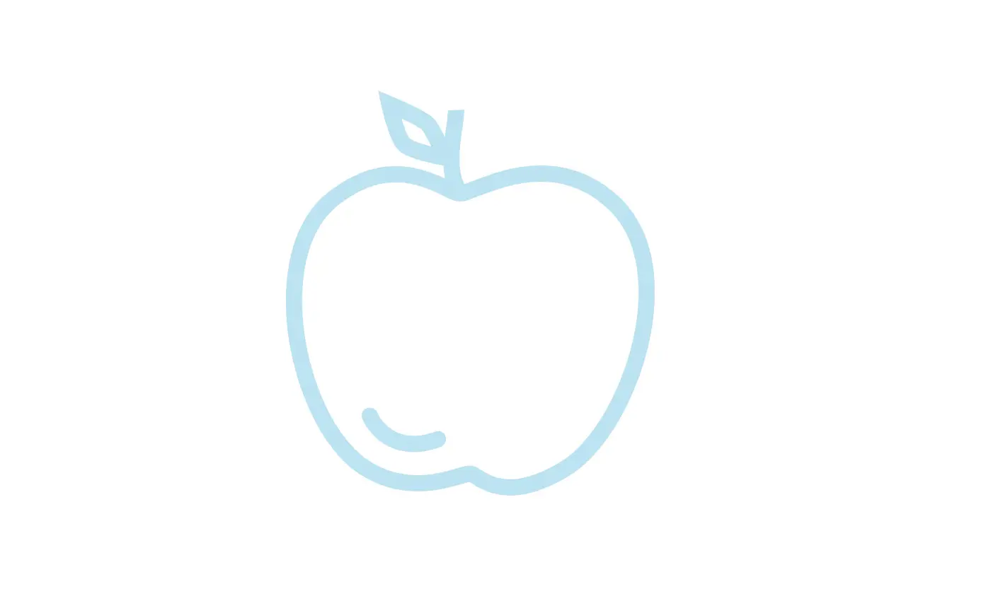 Illustration av ett äpple